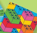 Block Bash Square Paper Disposable Beverage Napkins, Multi-Colour, 5-in, 16-pk, for Birthday Party