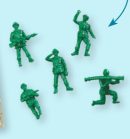 Camo Army Soldier Window Walker, Green, 18-pk, Party Favour for Birthday Party