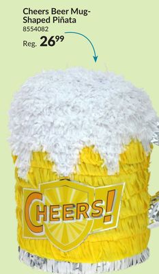 Cheers Beer-Mug-Shaped Pinata for Parties/Holiday Celebrations, 11.75-in