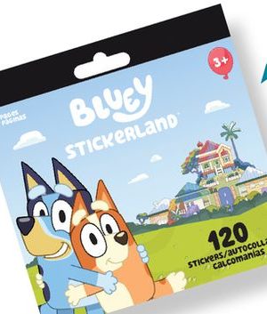 Disney Bluey Mini Stickerland Sticker Pack, Multi-Coloured, 6 Sheets, 120-pk, for Arts & Crafts/Birthday Favour