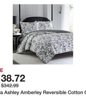 Laura Ashley Amberley Reversible Cotton Quilt Set