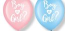 "Boy or Girl?" Round Latex Balloons, Pink/Blue, 12-in, 15-pk, for Gender Reveal
