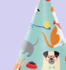 Dog Party Cone Party Hats, Multi-Coloured, One Size, 8-pk, Wearable Accessories for Birthdays