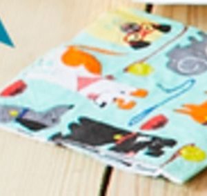 Dog Party Square Paper Disposable Beverage Napkins, Blue, 5-in, 16-pk, 2-ply, for Birthday Party
