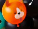 Dog Party Round Latex Balloon Decorating Kit, Red/Blue/Yellow, 10-in, 8-pk, for Birthday Party