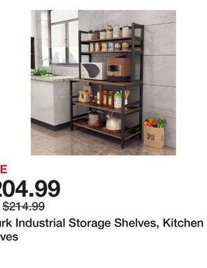 Ozturk Industrial Storage Shelves, Kitchen Shelves