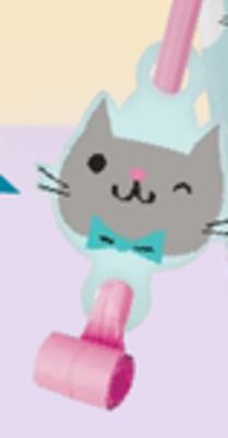 Cat Party Blowout Noisemakers, Multi-Coloured, 5-in, 8-pk, for Birthday Party