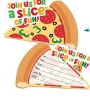 Pizza "Join Us For A Slice of Fun" Party Invitations with Envelopes, 8-pk, for Birthday/Party