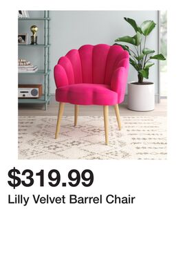 Lilly Velvet Barrel Chair