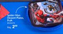 Disney Marvel Spider-Man Square Paper Disposable Dessert Plates, Red/Blue, 7-in, 8-pk, for Birthday Party