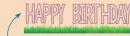 Blush Pink/Rose Gold Happy Birthday Yard Sign, 12-in