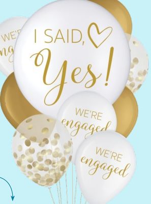 'I Said Yes' Balloons, 15-ct