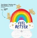 Feel Better Mid-Size Airloonz Balloon, Air-Filled, Multicoloured, 30 x 30 x 28-in