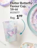 Flutter Butterfly Plastic Reusable Favour Cup, Blue, 16-oz, for Birthday party