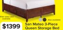 San Mateo 3-Piece Queen Storage Bed - Tuscan