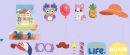 Bluey Scene Setter Background with Photo Booth Props, 16-pk