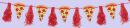 Pizza "Say Cheese" Hanging Felt Banner, Multi-Colour, 2-pc, Indoor/Outdoor Decoration for Birthday/Party