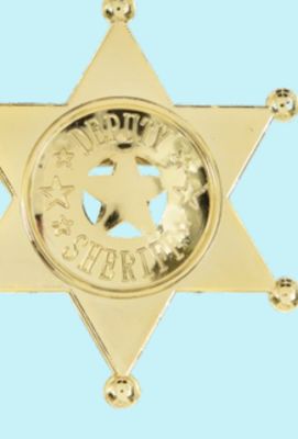 Amscan Western "Deputy Sheriff" Police Badges, Gold, One Size, 8-pk, Wearable Costume Accessories for Halloween/Cowboy/Cowgirl/Western Party
