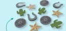 Western MDF Table Scatter Decoration, Multi-Colour, 12-pk, for Birthday/Cowboy/Western Party