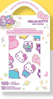 Hello Kitty Sticker Variety Pack, Multi-Coloured, 10 Sheets, 110-pk, for Arts & Crafts/Birthday Favour