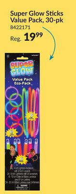 Eco Value Pack Glow-in-the-Dark Neon Light Stick Necklaces, Bracelets & Lanyards, Multi-Coloured, 24-pk, for Birthday/Canada Day/Summer Party