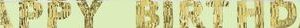 Golden Age "Happy Birthday" Hanging Garland Banner Decoration, Gold, 12-ft, for Birthday Party