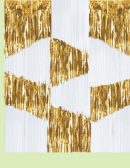 Golden Age Plastic Fringe Scene Setter Background Decoration, Gold/White, 14-in, for Birthday Party