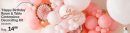 Blush Birthday "Happy Birthday" Room & Table Centerpiece Decorating Kit, Rose Gold, 14-in, 12-pk, for Birthday Party