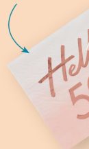 Blush Rose Gold "Hello 50" Milestone Napkins, 6.5-in, 16-
