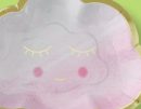 Oh Baby Cloud Paper Disposable Lunch Plates, Gold/Pink, 8.5-in, 8 pk, for Baby Shower/Gender Reveal
