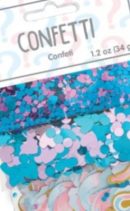 "Boy or Girl" Hearts & Question Mark Confetti Table Scatter Decoration, Blue/Pink, 1.2-oz, for Gender Reveal