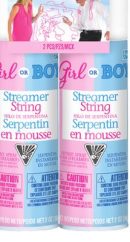 Silly Streamer String Decoration, Pink, 2-pk, for Gender Reveal