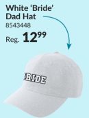 White 'Bride' Dad Hat