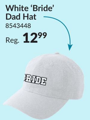 White 'Bride' Dad Hat