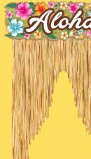 Amscan Aloha' Hawaiian Straw Hanging Doorway Curtain