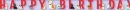 Dog Party "Happy Birthday" Hanging Garland Banner Decoration, Red, 8.5-in, for Birthday Party
