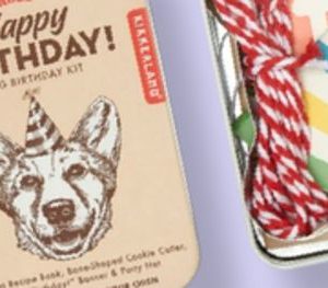 "Happy Birthday" Dog Treat Recipe Book, Cookie Cutter, Banner & Party Hat, Multi-Coloured, 4-in, 4-pk, for Birthday Party