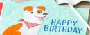 Dog Party "Happy Birthday" Square Paper Disposable Lunch Napkins, Red/Blue, 6.5-in, 16-pk, 2-ply, for Birthday Party