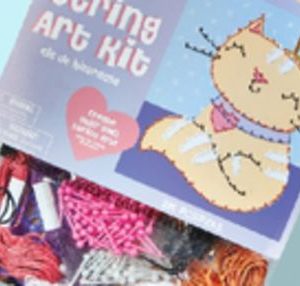 Kitty Cat String Art Kit, Multi-Coloured, Ages 5+, for Arts & Crafts/Birthday Favour