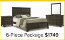 Abigail 6-Piece Queen Bedroom Package - Grey
