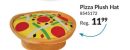 Pizza Plush Hat, Multi-Colour, One Size, Wearable Costume Accessory for Birthday/Party