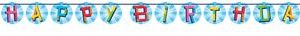 Block Bash Ribbon Banner, Hanging Decoration for Birthday/Party, 7-in x 7-in