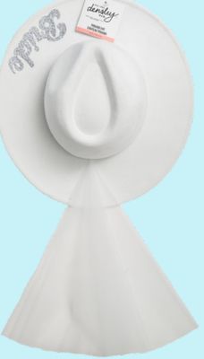 Felt Bride Hat with Veil