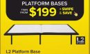 L2 Platform Twin Base - White and Black