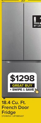 L2 Stainless Steel French Door Refrigerator (18.4 Cu.Ft.) - LRF18B5AST