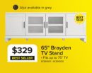 Brayden 65" TV Stand - White