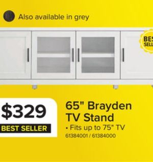 Brayden 65" TV Stand - White