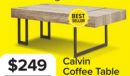 Calvin 43" Coffee Table - Beige