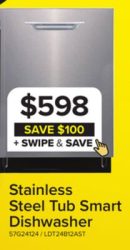 L2 Stainless Steel Smart Dishwasher with Sensor (52 dBA) - LDT24B12AST