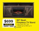 Noah 59.75" Fireplace TV Stand - Aged Oak